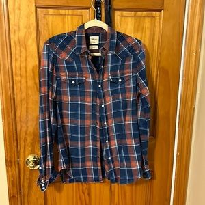 Mens GAP Plaid Shirt Size Small